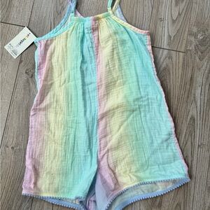 Cat & Jack Pastel Rainbow Kids Romper Size S